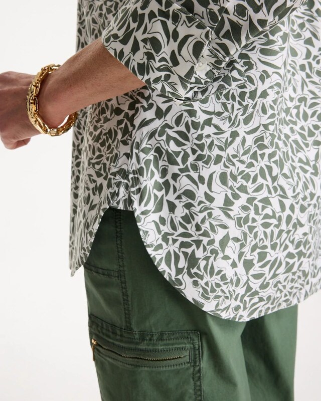 Printed No Iron Stretch Shirt - image 4